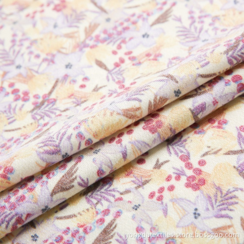 Custom Logo Spandex Poly Crepe Rayon Fabric Stocklot